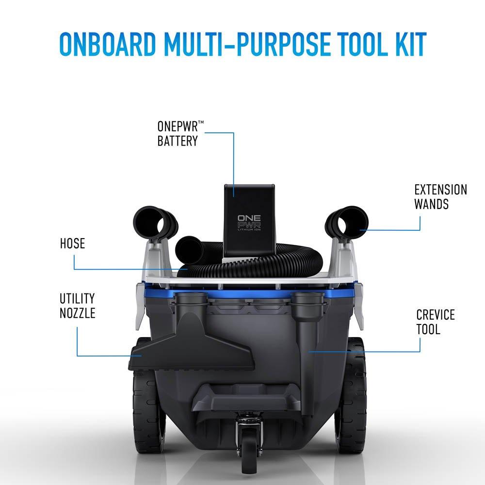 ONEPWR Cordless High-Capacity Wet/Dry Utility Vacuum - Tool Only - Image 6